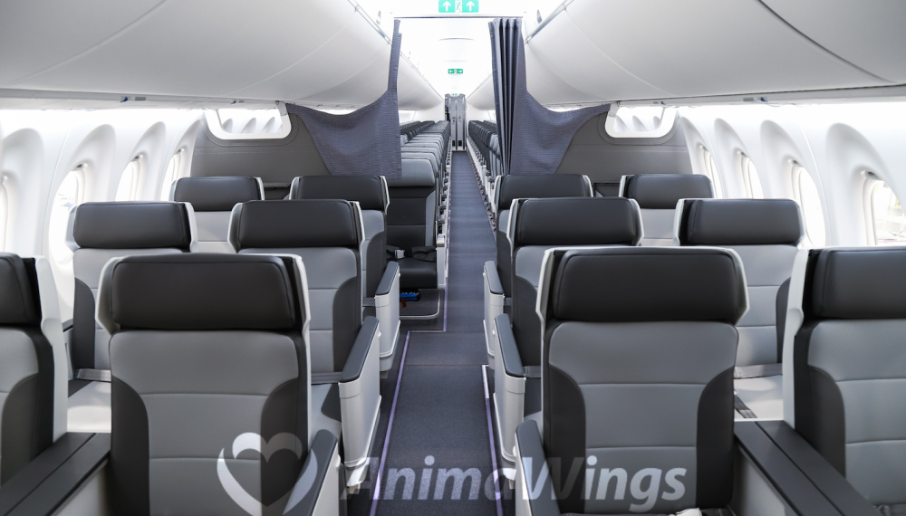 Prima aeronavă Airbus A220-300 din flota AnimaWings a ajuns în România